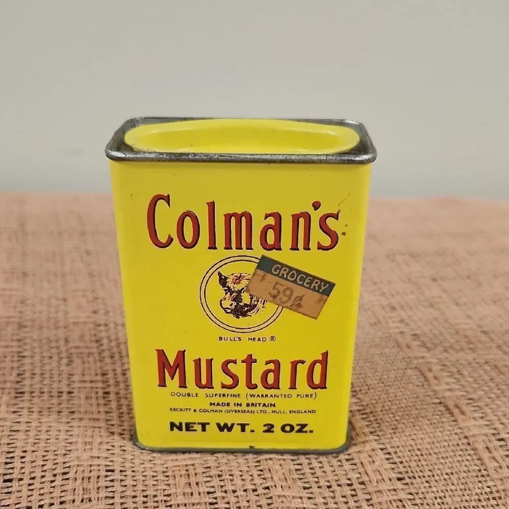 Vintage Colman's Yellow Mustard Tin